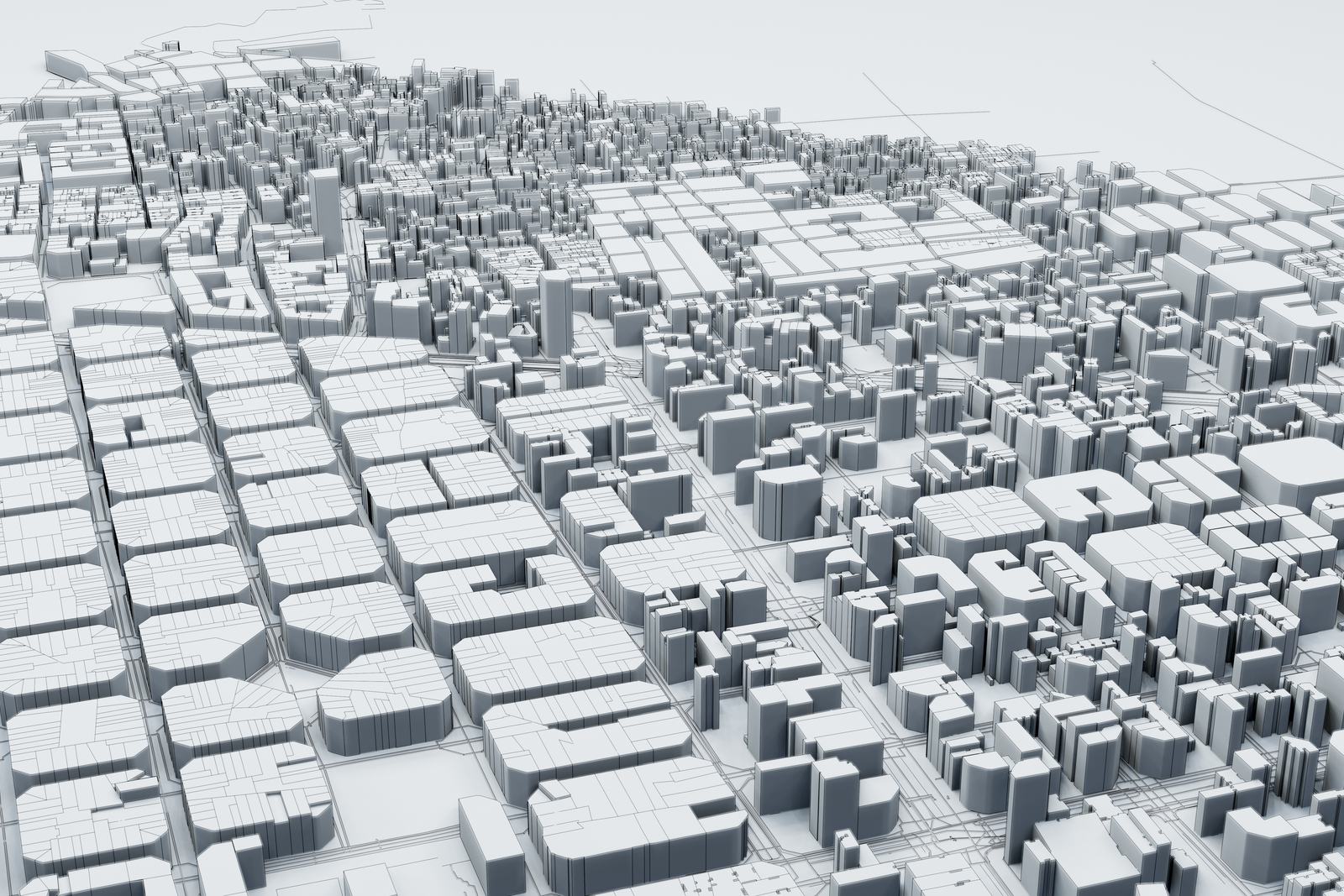 Modelo tridimensional de una ciudad